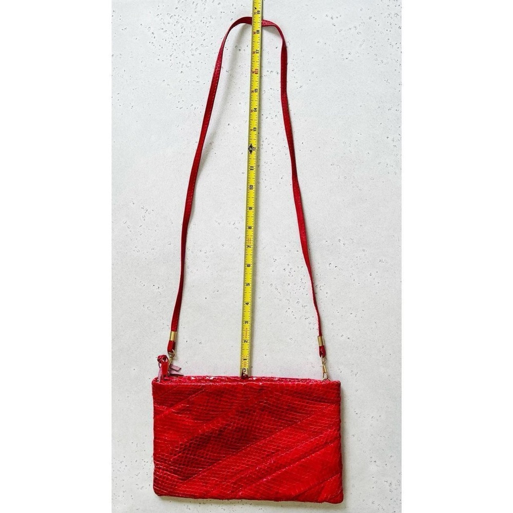 Vintage Empress Hong Kong Red Snakeskin Shoulder Bag Purse - Picture 8 of 8